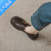 SUNTEK乐福鞋女jk2023新款春季平底小皮鞋英伦风ins潮学院厚底单鞋