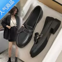 SUNTEK小皮鞋女春季英伦风黑色久站软底豆豆平底不累工作夏季乐福鞋
