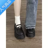 SUNTEK黑色百搭英伦风小皮鞋女玛丽珍鞋潮jk乐福鞋法式女鞋子夏季厚底鞋
