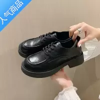 SUNTEK梨小姐通勤日记!系带乐福鞋复古单鞋平底百搭白色低跟小皮鞋女
