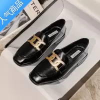 SUNTEK乐福鞋女夏2023新款百搭复古英伦风小皮鞋平底单鞋大码女鞋41一43