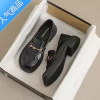 SUNTEK软底两穿马衔扣厚底乐福鞋女英伦平底鞋流苏大码小码小皮鞋一脚蹬