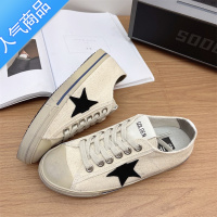 SUNTEK星星帆布脏脏鞋女夏2023新款圆头平底系带休闲板鞋百搭做旧小白鞋