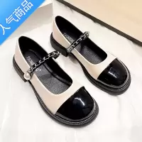 SUNTEK法式玛丽珍女鞋乐福鞋女2022年新款小皮鞋一脚蹬单鞋大码鞋41-43