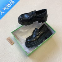 SUNTEK厚底乐福鞋增高皮鞋女防水台韩版松糕底日常英伦圆头复古JK单鞋
