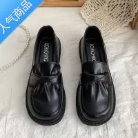 SUNTEK玛丽珍单鞋女平底英伦风黑色小皮鞋ins春秋乐福鞋大码女鞋41—43