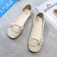 SUNTEK网鞋女2022秋夏新款网纱透气轻便平软底一脚蹬乐福鞋送妈妈豆豆鞋