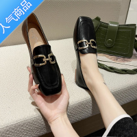 SUNTEK小皮鞋女2023新款春季豆豆英伦风软底乐福鞋软底单鞋一脚蹬平底鞋