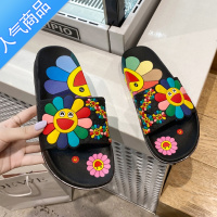 SUNTEK拖鞋女外穿夏ins时尚百搭厚底网红凉拖鞋高跟防滑平底海边沙滩鞋