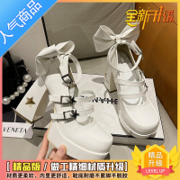 SUNTEK复古玛丽珍小皮鞋女早春2023新款洛丽塔高跟鞋粗跟日系jk黑色单鞋