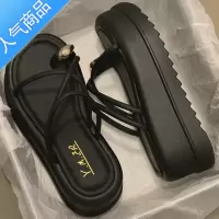 SUNTEK34码小码凉鞋女313233女鞋夏季2023新款凉拖外穿厚底拖鞋高跟鞋子