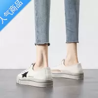 SUNTEK星星做旧脏脏板鞋女夏季薄款软底轻便小白鞋2023新款百搭帆布女鞋