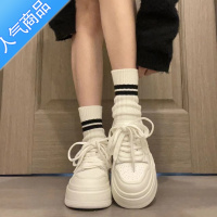 SUNTEK韩版厚底小白鞋女2023年春夏季休闲运动chic鞋子百搭增高板鞋
