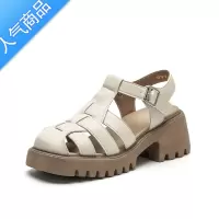 SUNTEK小码凉鞋女313233夏季32码33码34小个子显高跟厚底罗马凉鞋女包头