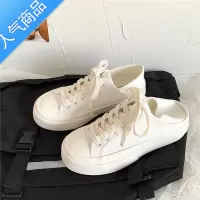 SUNTEK2023春季新款日系小众厚底大头鞋ins街拍百搭懒人鞋两穿小白鞋潮