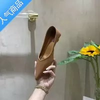 SUNTEK低跟单鞋女2023新款伴娘鞋裸色3M法式猫跟高跟鞋女 裸色工作鞋女