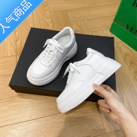 SUNTEK小白鞋女2023新款秋季厚底小个子内增高松糕透气百搭休闲板鞋