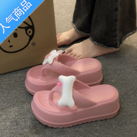 SUNTEK松糕厚底夹脚拖鞋女夏外穿沙滩人字拖2023年新款可爱卡通凉拖