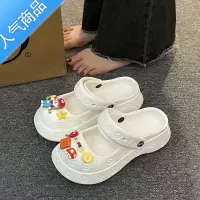SUNTEK卡通包头凉拖鞋女夏季外穿2023新款防滑厚底松糕踩屎感沙滩洞洞鞋