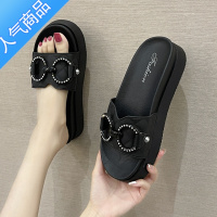 SUNTEK2023年新款小香风凉拖鞋女外穿ins潮休闲厚底防滑时尚松糕沙滩鞋