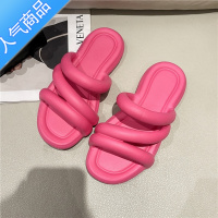 SUNTEK网红凉拖鞋女夏天外穿2023年春季新款时尚松糕底沙滩一字拖ins潮