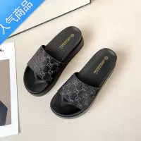 SUNTEK~凉拖鞋女外穿2023年新款夏季网红外出女士厚底松糕海边沙滩