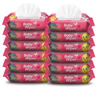 湿巾婴儿无香手口湿纸巾防红pp带盖湿巾成人儿童湿巾纸|12大包湿纸巾