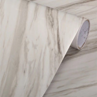 大理石贴纸防水防潮加厚厨房防油贴纸耐温油烟机用柜灶台用墙贴|爵士白8566 3米60cm宽