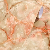 大理石贴纸防水防潮加厚厨房防油贴纸耐温油烟机用柜灶台用墙贴|红纹玉8554 3米60cm宽