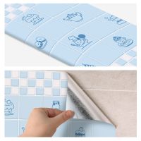 厨房防油贴纸耐温防水防潮自粘墙纸柜灶台用油烟机壁纸柜子墙贴|FY小确幸蓝 60厘米*5米