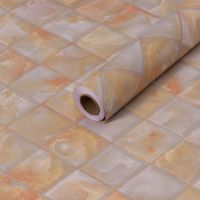 加厚厨房墙贴水泥墙防油贴纸自粘瓷砖用北欧耐温防水墙纸石灰墙|大理石菱形格 60厘米宽*5米长