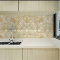 厨房防油贴纸柜灶台用仿大理石纹防水加厚自粘耐温翻新台面贴纸|菱形玉石 60厘米宽x2米长