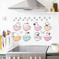 防水防油贴纸厨房耐温灶台用瓷砖贴橱柜油烟自粘墙贴加厚可移除|透明款式二[60*90cm] 值装[3件]