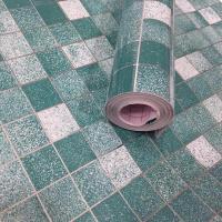 厨房防油贴纸耐温灶台用防水防火防油瓷砖墙贴壁纸自粘橱柜贴纸|深色马赛克 61cm宽3米长