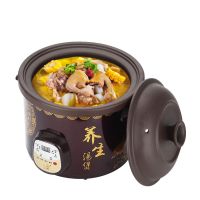 家用宿舍电炖锅预约煲汤陶瓷煮粥砂锅慢炖汤煲电砂锅紫砂锅全自动|一键智能自动保温款 6.0合适6-8人