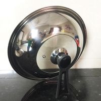 锅盖钢化玻璃不粘锅蒸锅盖子炒锅家用透明3032圆把手加厚|30cm可立把手不锈钢锅盖