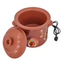 电炖锅砂锅全自动煮粥锅炖汤紫砂锅迷你宝宝煲汤锅慢炖电砂锅|6.0L红瓷