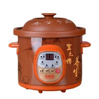电炖锅砂锅全自动煮粥锅炖汤紫砂锅迷你宝宝煲汤锅慢炖电砂锅|6.0L红瓷电脑显示(可预约)