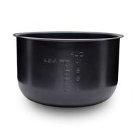 电压力锅内胆4l5l6l升 高压锅黑晶内锅不粘锅配件|5L黑晶+饭勺套装 图片色