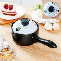 陶瓷奶锅小砂锅婴儿宝宝热牛奶熬粥煮面锅家用燃气迷你小锅不粘锅|仙人掌 1升