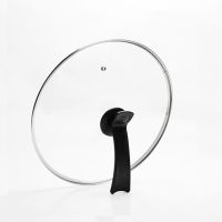 锅盖 c型钢化玻璃盖透明加厚家用蒸锅汤锅电锅砂锅盖子台阶锅|可立式手柄加厚玻璃款 23.5cm