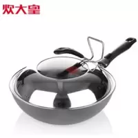 不粘锅炒锅36cm家用大号炒菜锅燃气灶电磁炉大勺烧菜锅|30CM钛晶炒锅