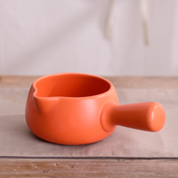 陶瓷奶锅宝宝辅食小砂锅700ml砂锅不粘锅迷你锅热牛奶锅煮粥泡面|奶锅(橙色700ml)