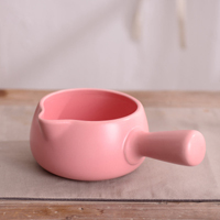 陶瓷奶锅宝宝辅食小砂锅700ml砂锅不粘锅迷你锅热牛奶锅煮粥泡面|奶锅(粉色700ml)