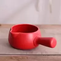 陶瓷奶锅宝宝辅食小砂锅700ml砂锅不粘锅迷你锅热牛奶锅煮粥泡面|奶锅(红色700ml)