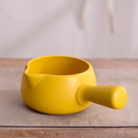 陶瓷奶锅宝宝辅食小砂锅700ml砂锅不粘锅迷你锅热牛奶锅煮粥泡面|奶锅(黄色700ml)
