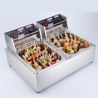 油炸锅商用电炸炉小吃摆摊炸串锅油条油炸机燃气单缸关东煮|18格关东煮加厚款+礼包