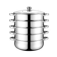 三层四层五层蒸格加厚不锈钢蒸锅家用馒头超大3层4层蒸笼炉具
