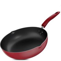 30cm34cm炒锅不粘锅家用无油烟铁锅燃气电磁炉平底锅炒菜锅具|30CM双导口单独锅体[无盖]