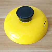 低价处理彩色陶瓷砂锅盖子彩盖煲汤锅炖锅药壶砂锅汤煲锅盖|盖子外径20CM黄色